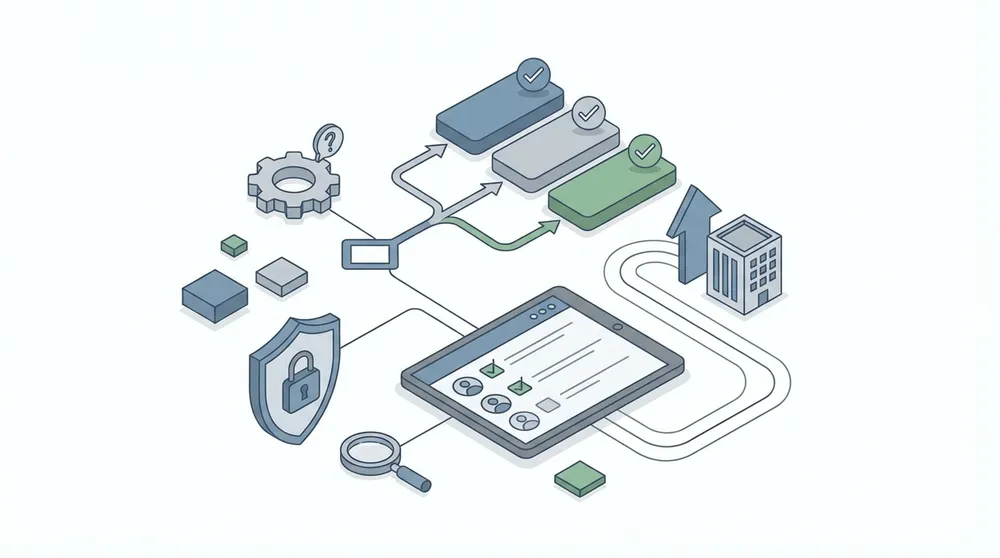 Decision matrix showing different accessibility levels for different business types and requirements