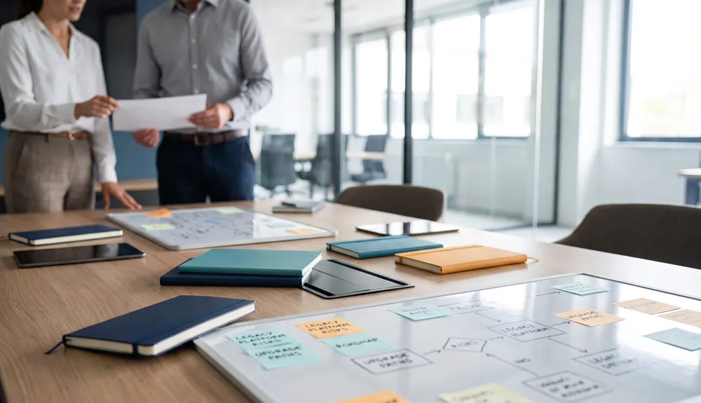 Optimizely CMS 11 migration planning workspace with legacy platform risks upgrade paths and roadmap notes
