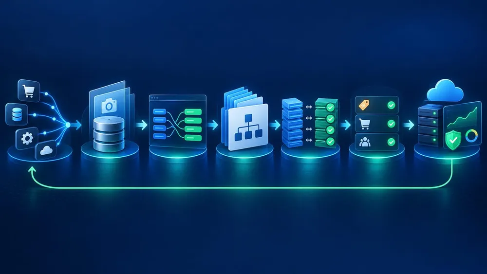 Seven-stage Shopify automatic discount API migration workflow