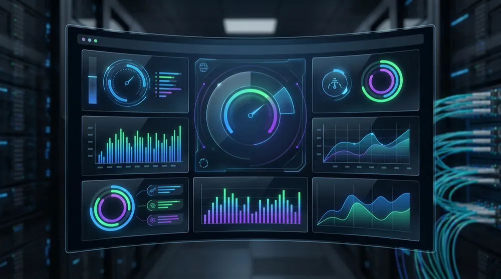 Website performance optimisation dashboard showing faster load times and improved Core Web Vitals after migration to Umbraco